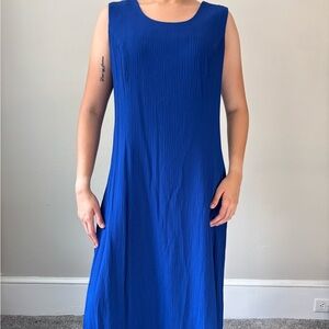 Vintage Blue Eclectic Indie Sleeveless Whimsy Fairycore Maxi Gauze Dress Medium
